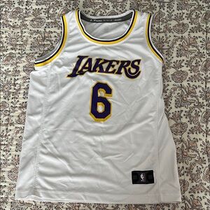 Fanatics White and Gold Lakers Jersey